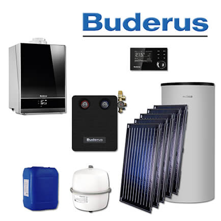 Buderus GB192-25i, SL121, Gas-Brennwerttherme, schwarz, 5 x SKN4.0-s, P750 S