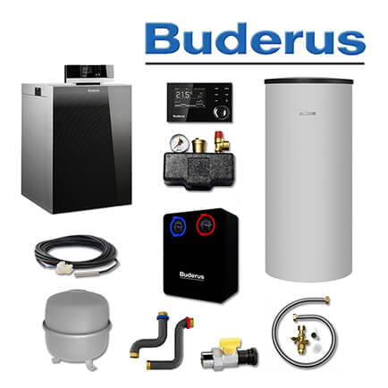 Buderus KB192i-30, K77, Gas-Brennwertkessel, SU300 Speicher, HS25, Erdgas
