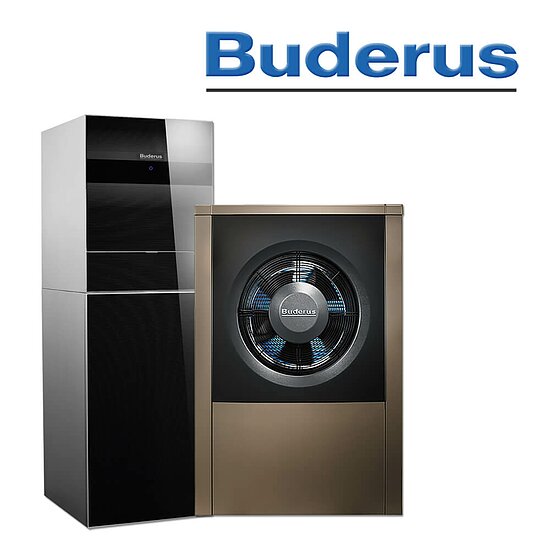 Buderus WLW196i-4 AR T190, Logatherm Luft/Wasser Heizungs-Wärmepumpe, schwarz