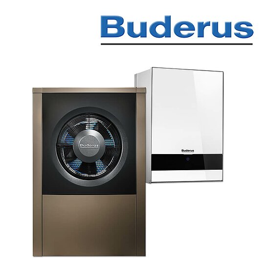 Buderus WLW196i-6 AR B, Logatherm Luft/Wasser Heizungs-Wärmepumpe, weiß