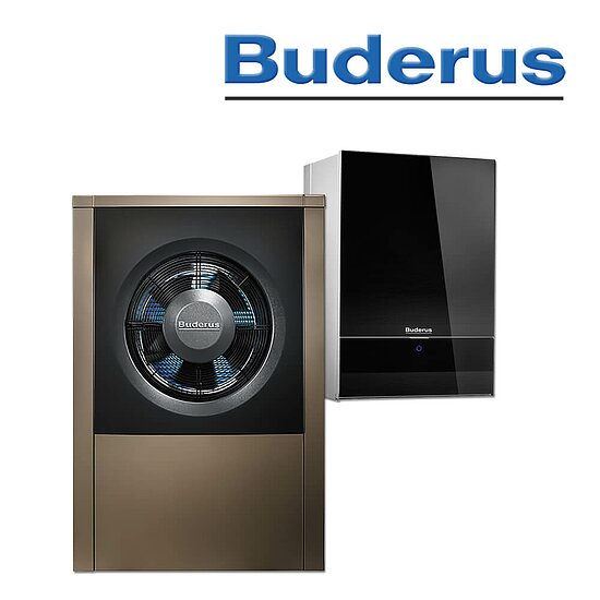 Buderus WLW196i-6 AR E, Logatherm Luft/Wasser Heizungs-Wärmepumpe, schwarz