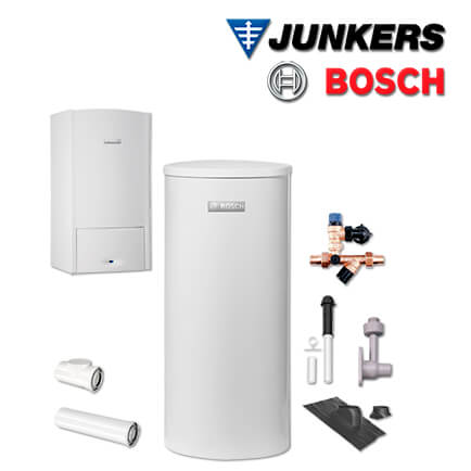 Junkers Bosch ZSB-S557 mit ZSB 24-5 C Gatherme, SK 200-5 ZB, Abgas Dach schw.