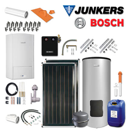 Junkers Bosch ZSB-Sys533 mit ZSB 24-5 C, 2xFCC-2V, WS300-5, Abgas Dach rot