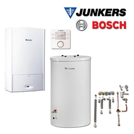 Junkers Bosch ZSRKE01 mit ZSR 5/10-7 KE 23 Gastherme 10 kW mit ST120-5 Speicher E / H
