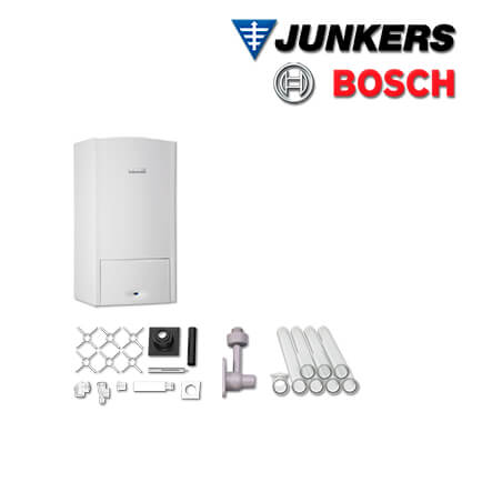 Junkers Bosch ZWB549 mit Brennwert-Kombitherme ZWB 28-5 C 23, Abgas Schacht