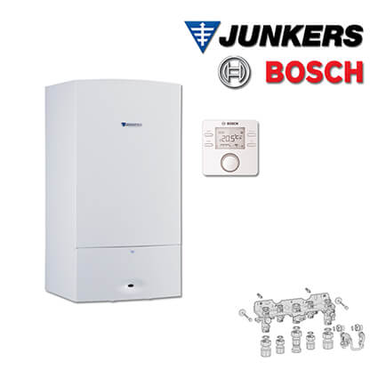 Junkers Bosch ZWRKE16 mit ZWR 24-8 KE 21 Kombitherme 24 kW, CR 100, Aufputz, L/LL