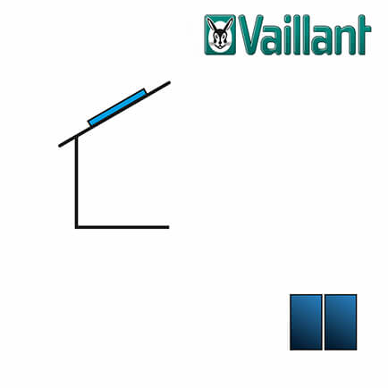 Vaillant Kollektormontage-Set 9.001, 2x VFK 145 / 155 V nebeneinander auf Pfanne