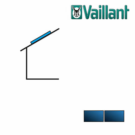 Vaillant Kollektormontage-Set 9.032, 2x VFK 145 / 155 H nebeneinander auf Pfanne