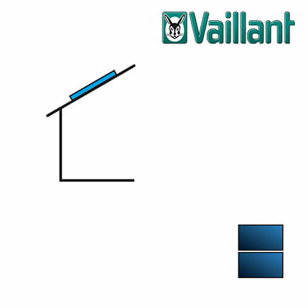 Vaillant Kollektormontage-Set 9.037, 2x VFK 145 / 155 H 2-reihig auf Pfanne