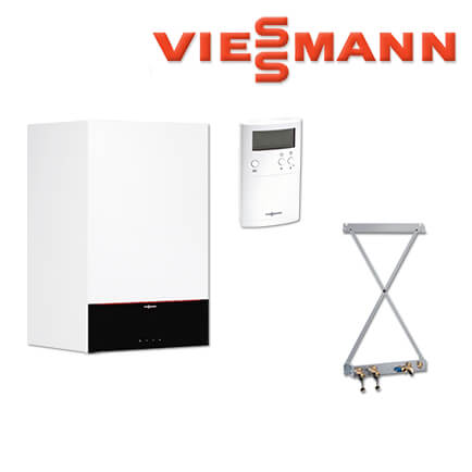 Viessmann Vitodens 200-W Kombitherme, 19 kW, Z019684, VT100, Zubehör Unterputz