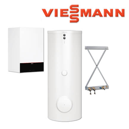 Viessmann Vitodens 200-W Gastherme, 32 kW, Z022027, 300 L Vitocell 100-W, CVBC
