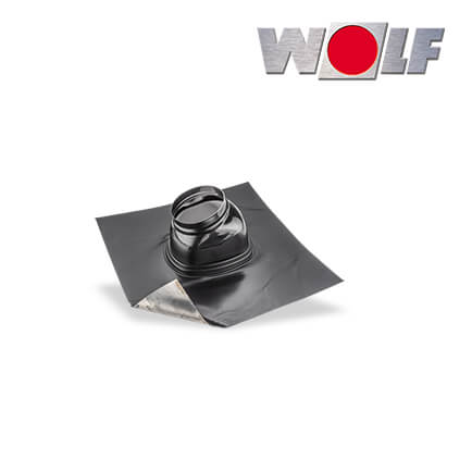 Wolf Universalpfanne für Schrägdach, 5°-25° Neigung, schwarz bis DN125