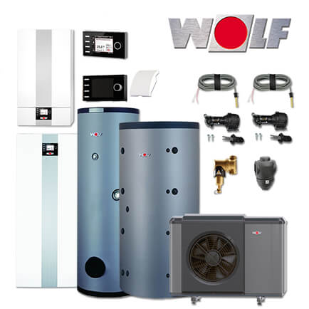 Wolf TGB-2-30 30kW Gas-Brennwertkessel, CHA-07/400V, SPU-1-200, SEW-1-300, BM-2